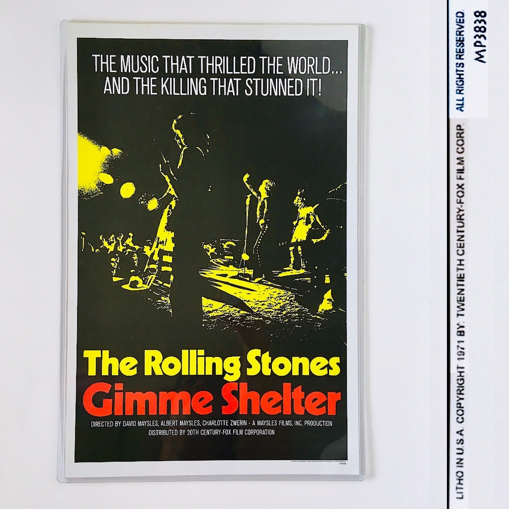 Vintage 1971 RollingStones Movie Poster Mic Jagger